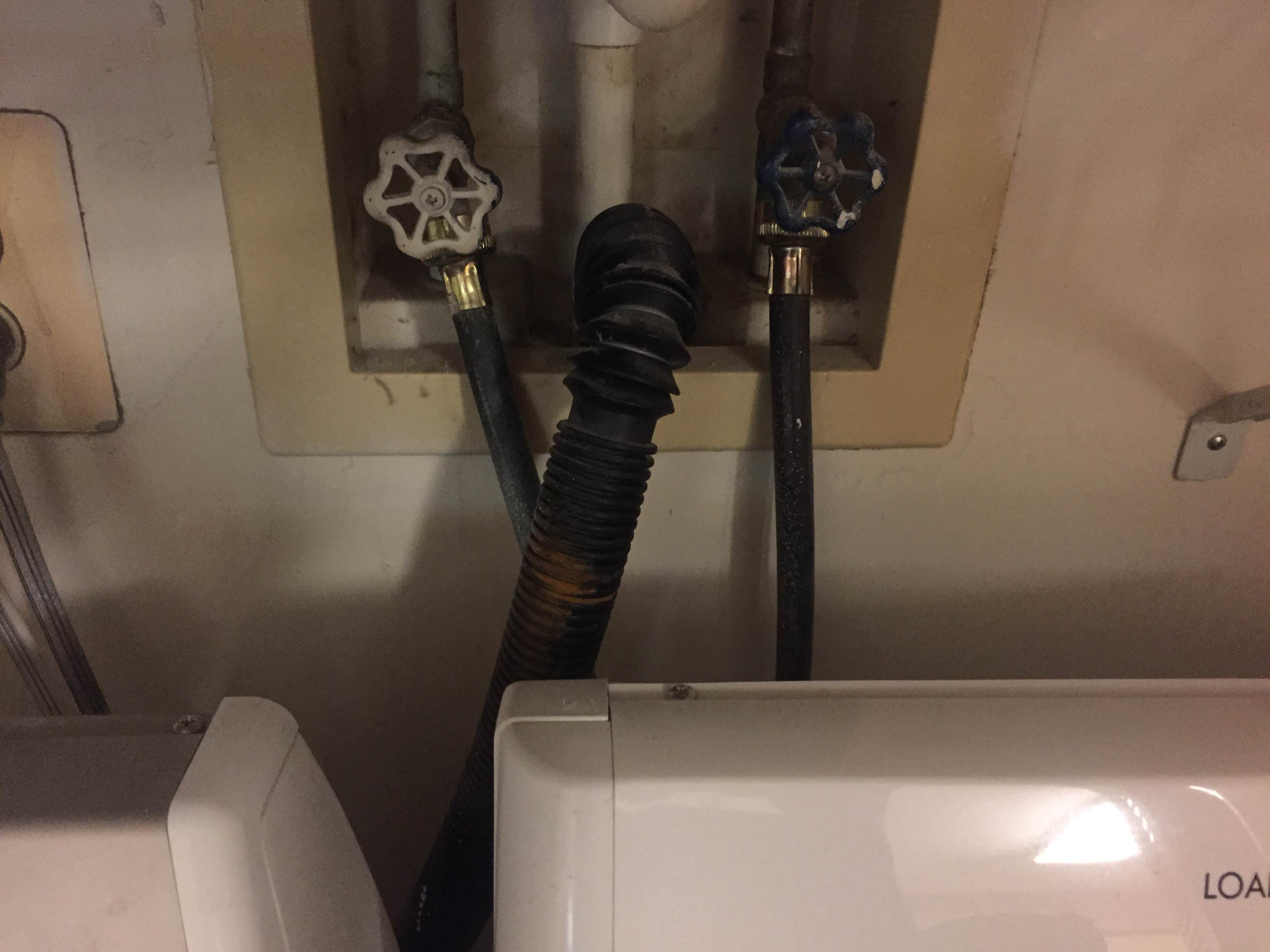 plumbing Pipes that supply water to washing machine are constantly