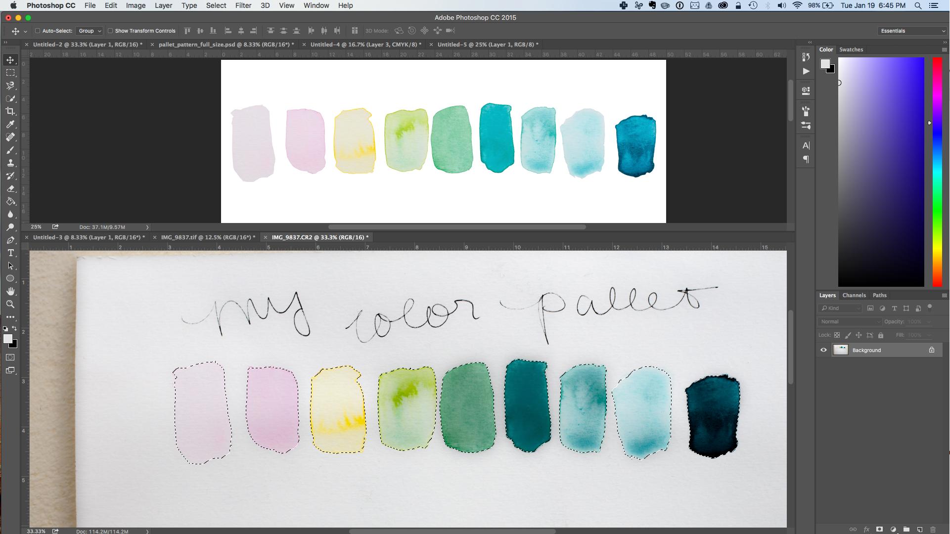 colors change when copying and pasting from image to new