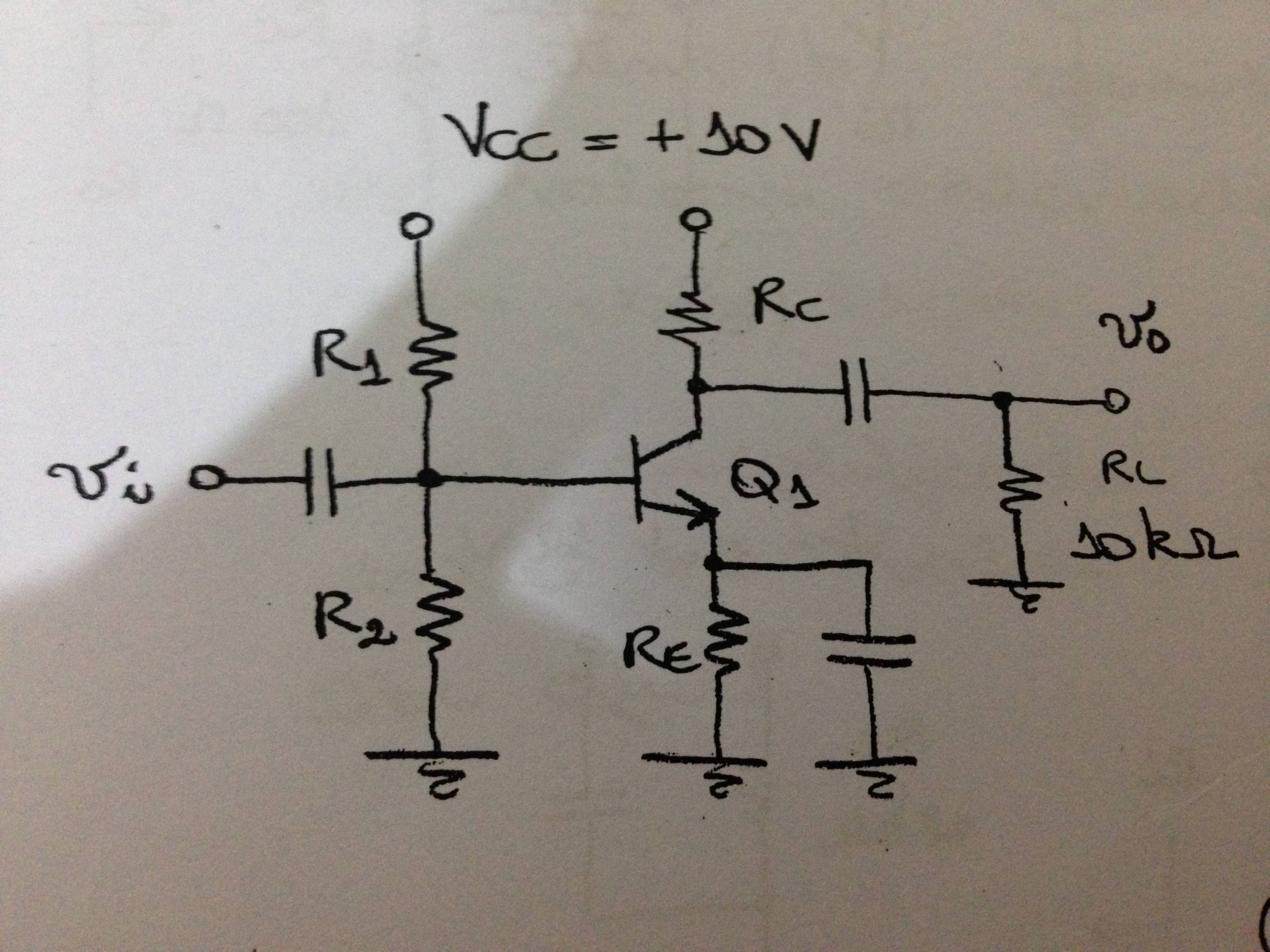 Designing a BJT Amplifier given some constraints Electrical