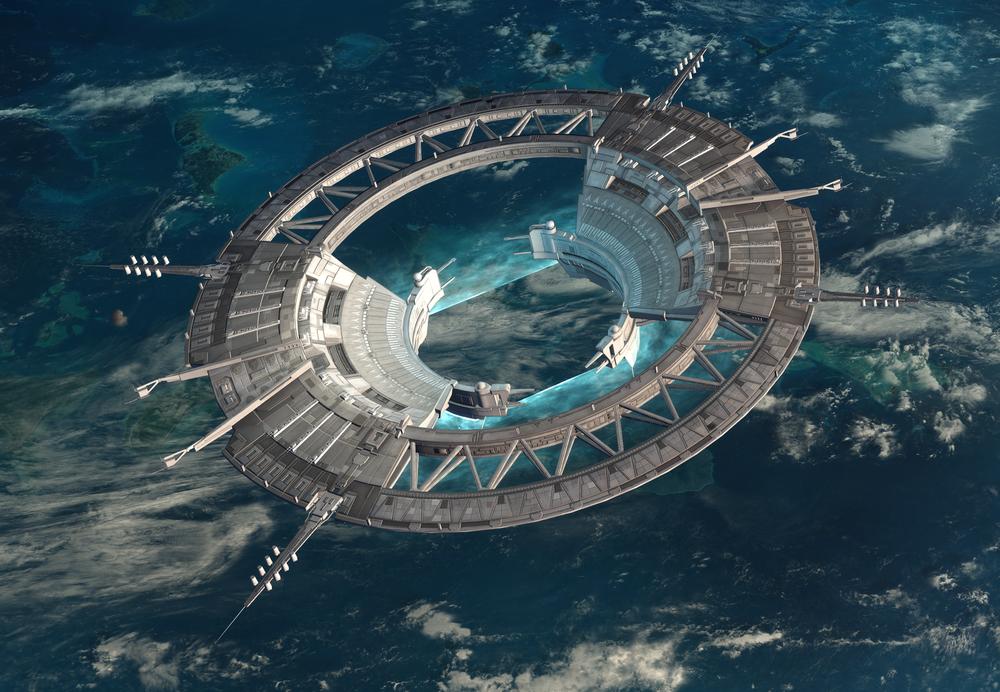 Do we see a 'gated' shield in any Star Wars works before