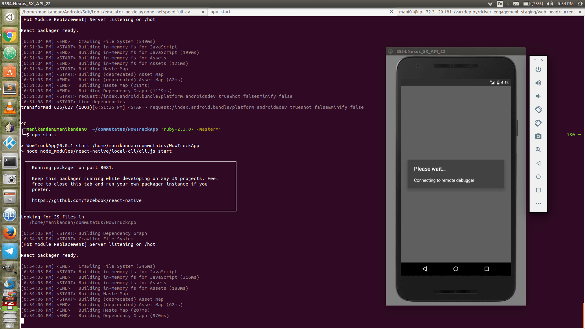 javascript React Native AsyncStorage Getitem returns
