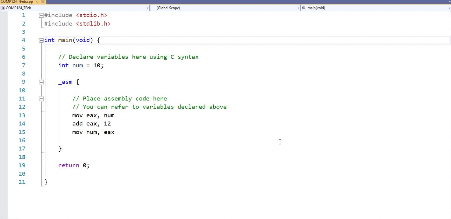 Writing Intel x86 Assembly within C++ wrapper on macOS Stack Overflow