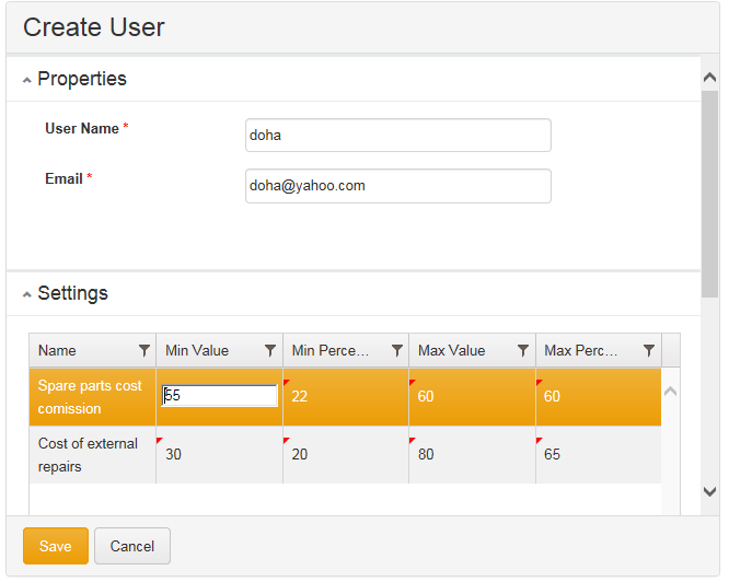 mvc Bind editable kendo grid items when click save button