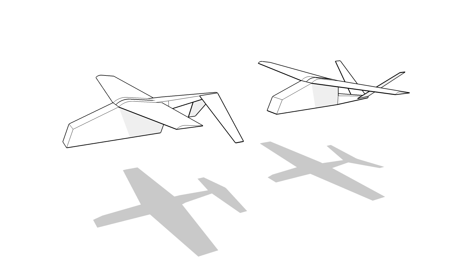 aerodynamics Vtail induced roll and main wing design considerations