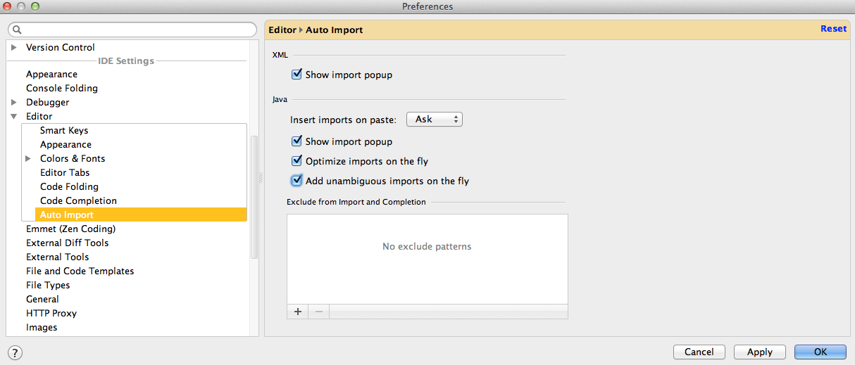 java Autoresolve all redunderlines in XML Layout file in Android