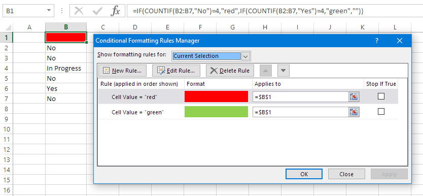 Excel 2010 Conditional Formatting Cell color based on a group of text