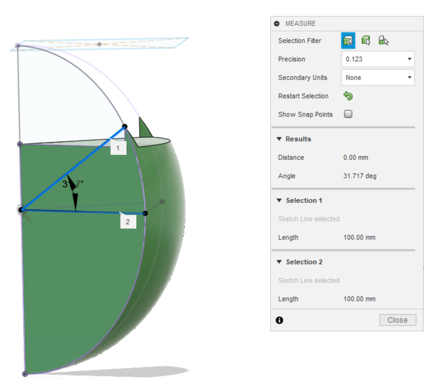 trigonometry How to calculate the "upward" angle of a Regular