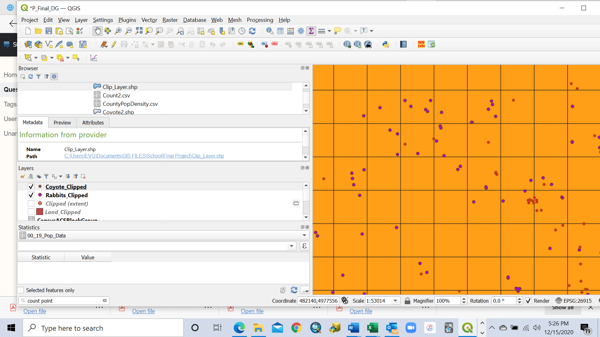 qgis 3 Why is 'Count Points in Polygon' returning zero values for all