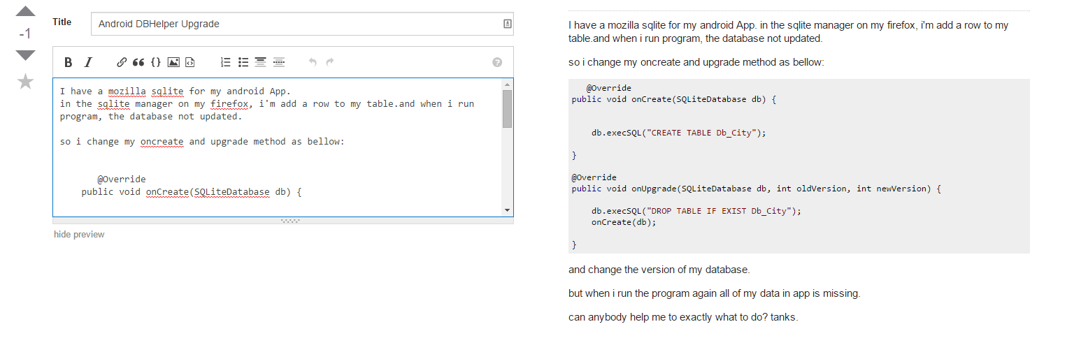 See entire preview while editing a question Meta Stack Overflow