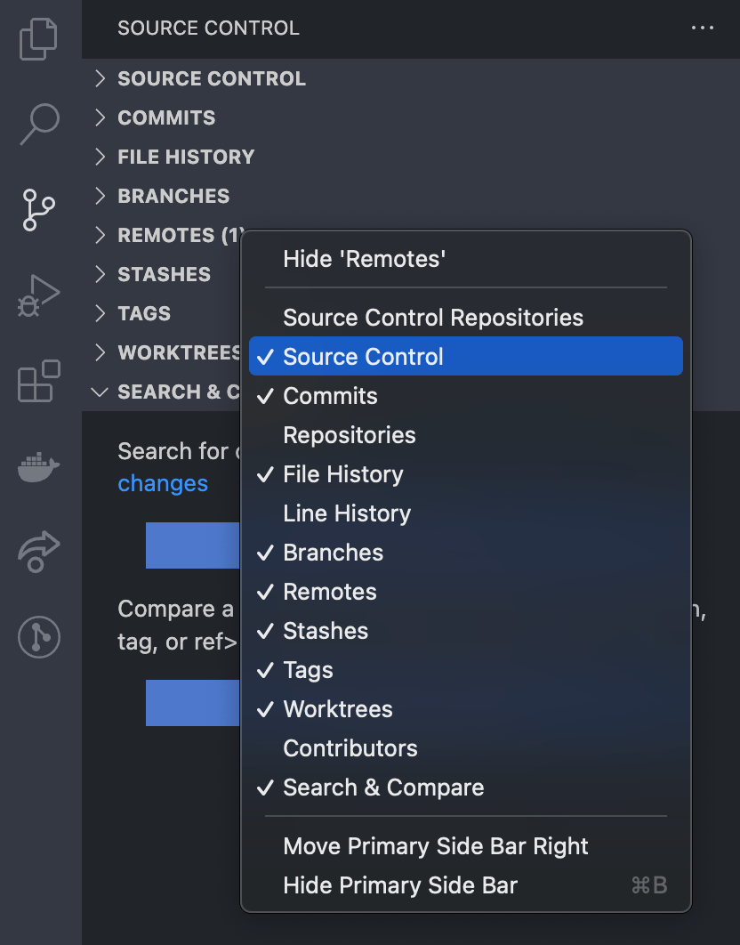 visual studio code VSCode SCM tab suddenly disappeared Stack Overflow
