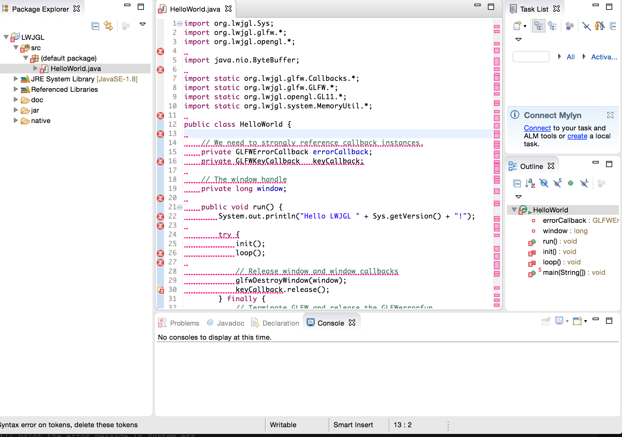 eclipse Copy and paste java code spacing gives errors Stack Overflow