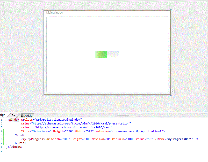 c Progress bar style in WPF is old fashioned. Increments in Bars. How to implement a progress
