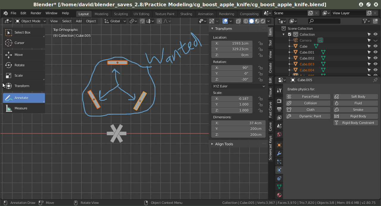 objects Move items equally from each other/centre/angles? Blender