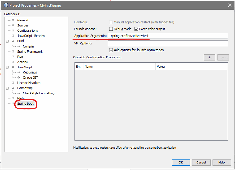 java How to configure spring profiles in Netbeans? Stack Overflow