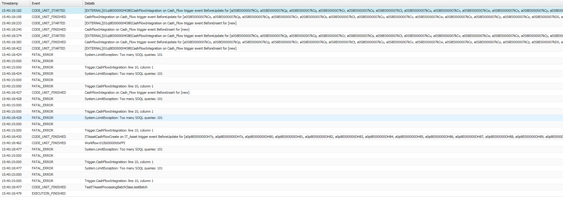 apex System.LimitException Too many SOQL queries 101 when deployng