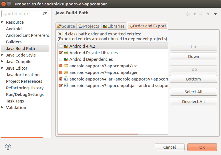 eclipse The import android.support.v7.app cannot be resolved Stack