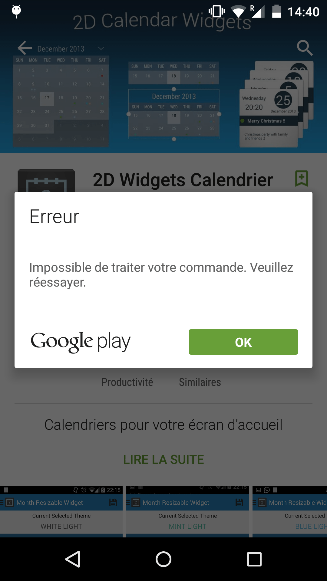 paid apps Google Play An error occurred while getting the status of