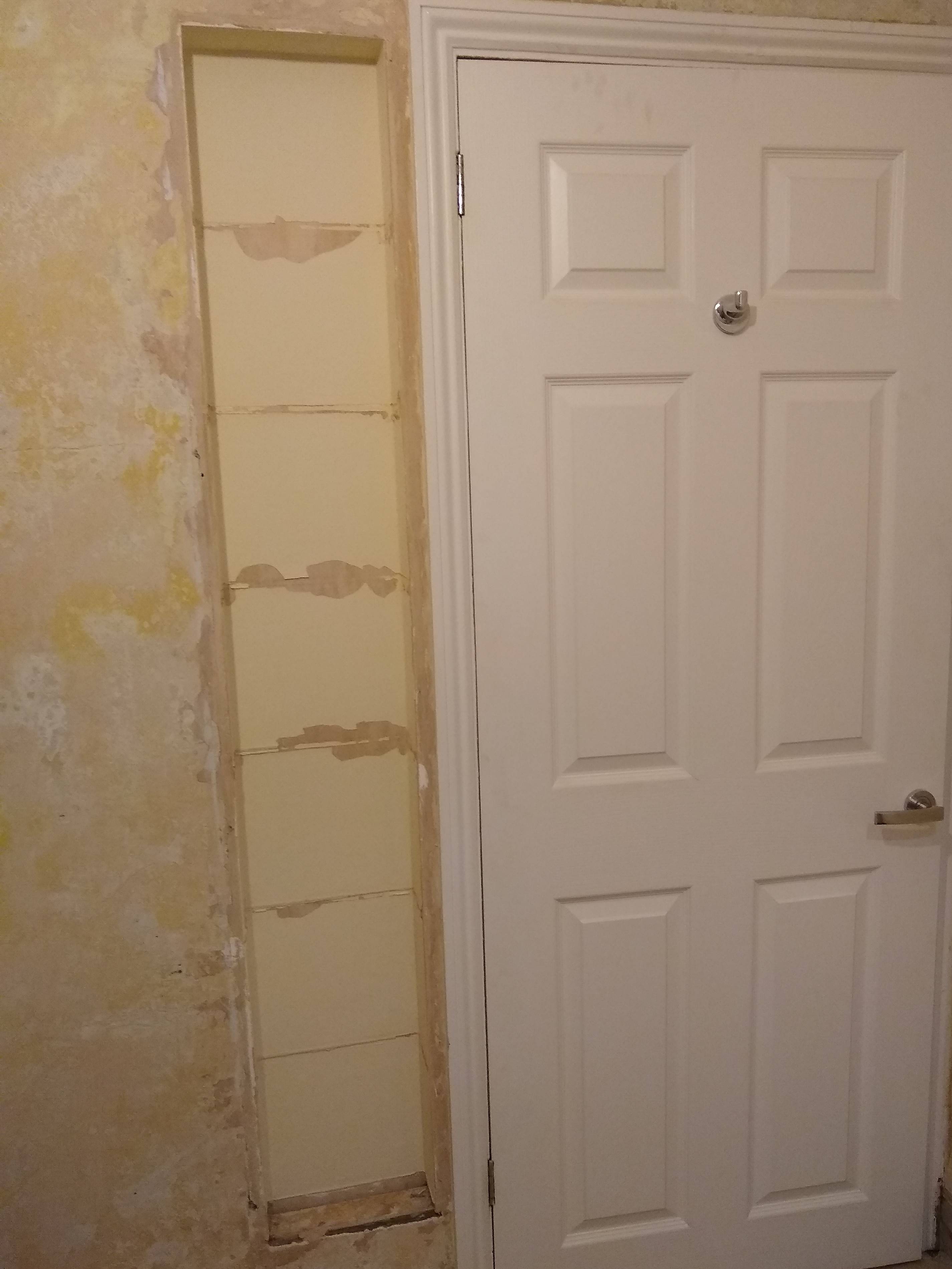 repair Remove builtin bookshelves prior to plastering Home