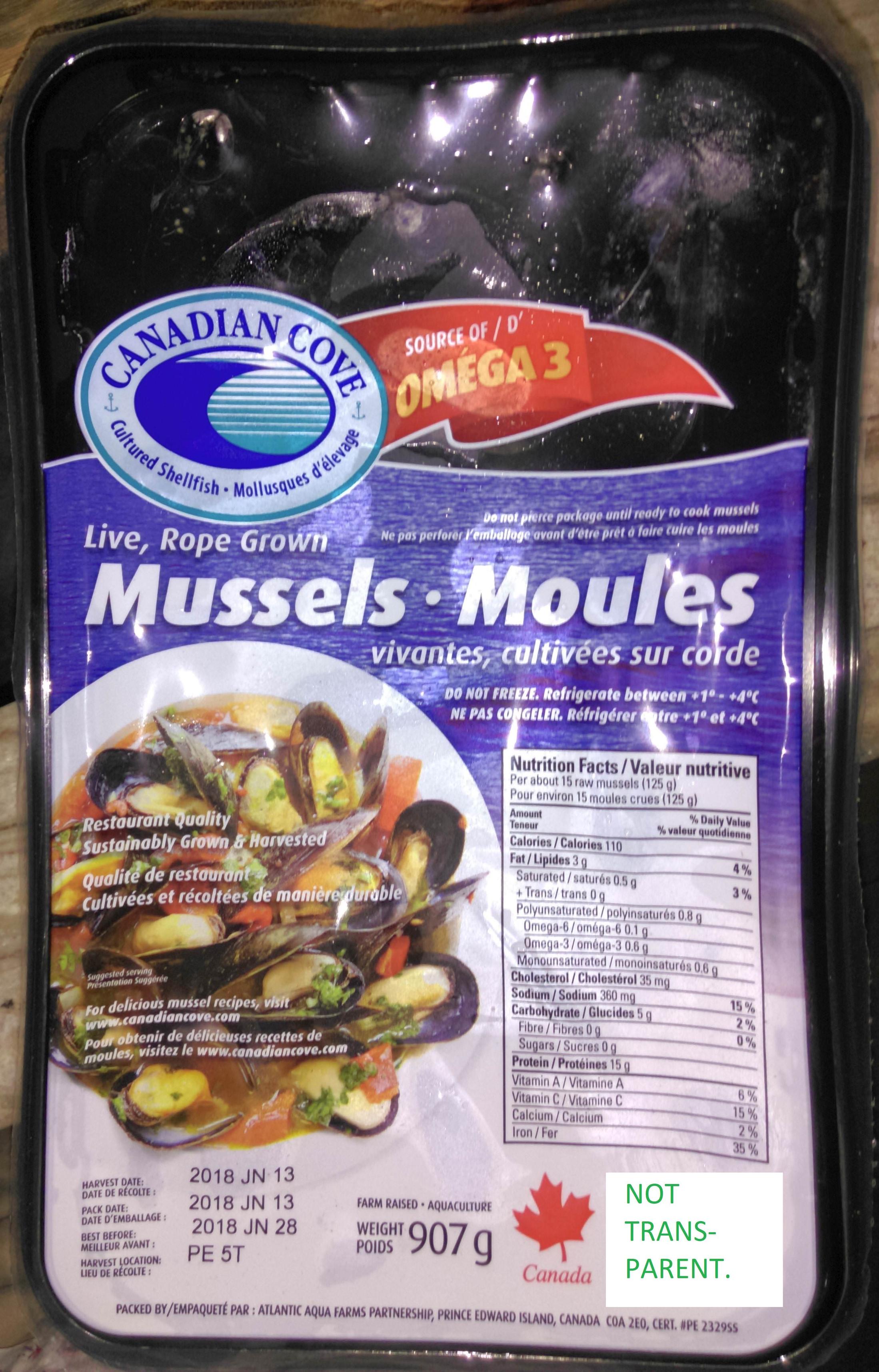 How can I judge if vacuumpacked mussels are fresh, when they're
