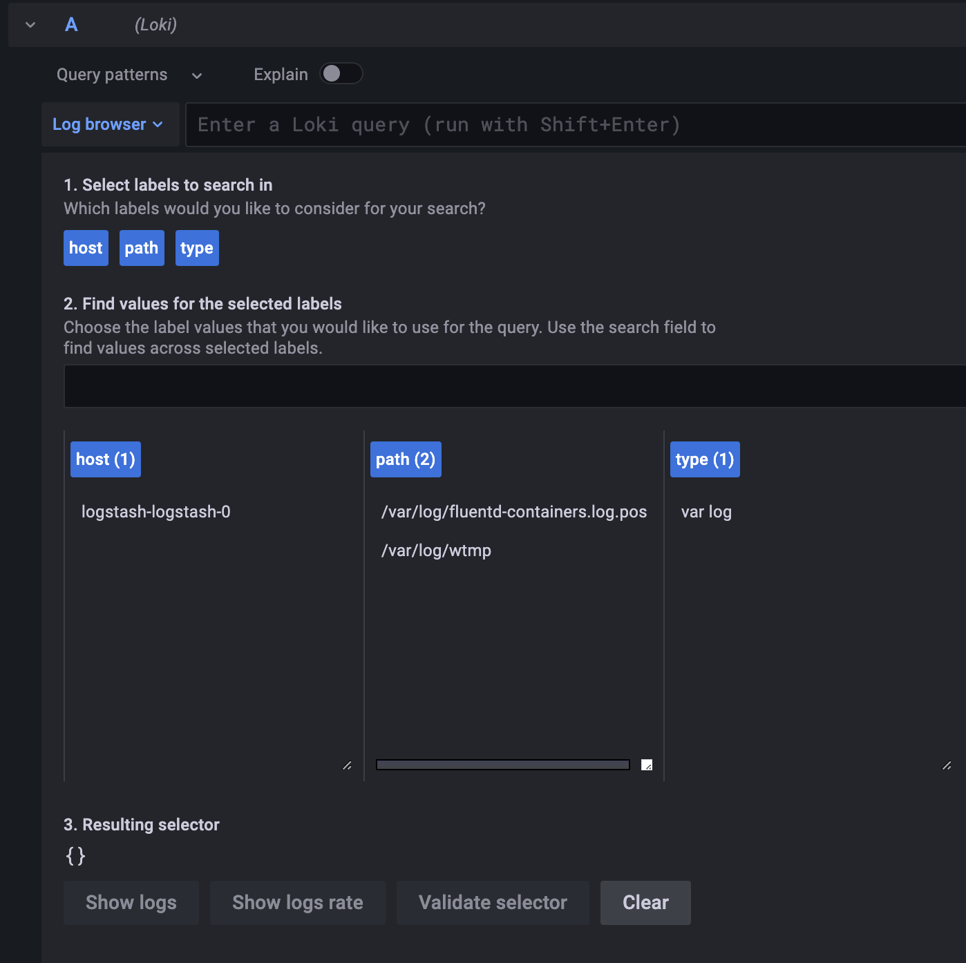 logstash loki logs namespace, containers, pod is not showing properly