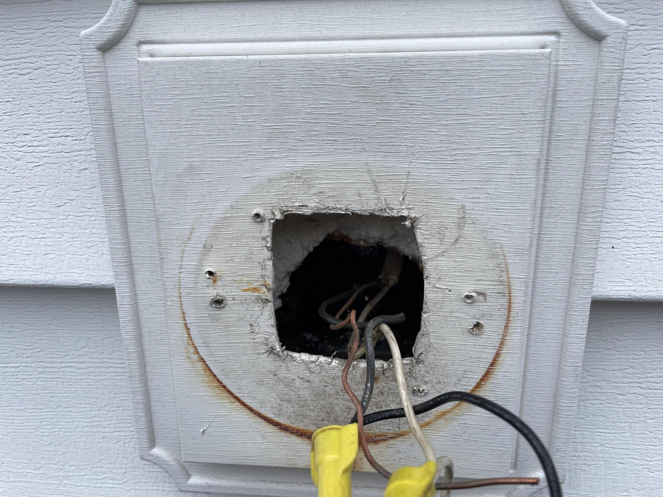electrical How to mount a Ring flood light cam when you have no junction box and a hole with