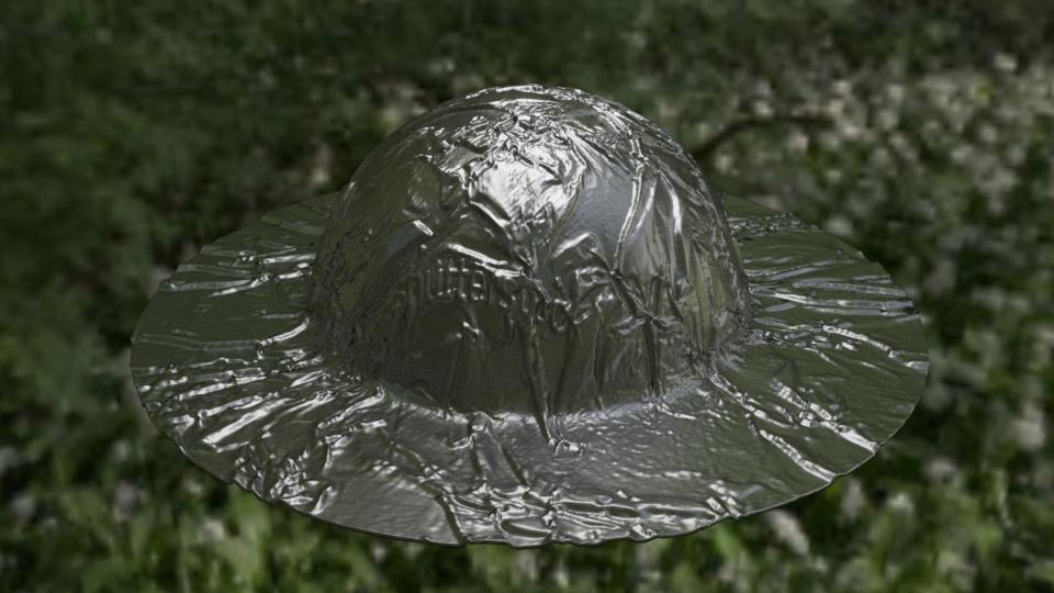 modeling How to model a tinfoil hat? (aluminium foil texture as a