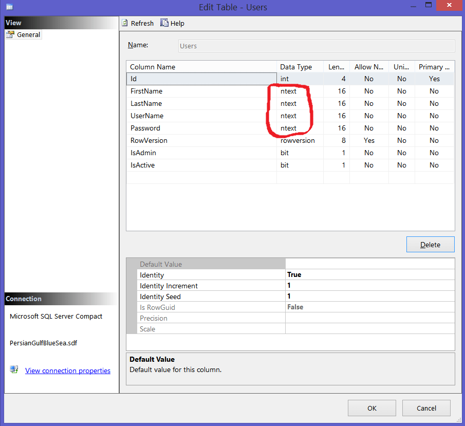 entity framework Use nvarchar datatype in SQL Server CE with EF code