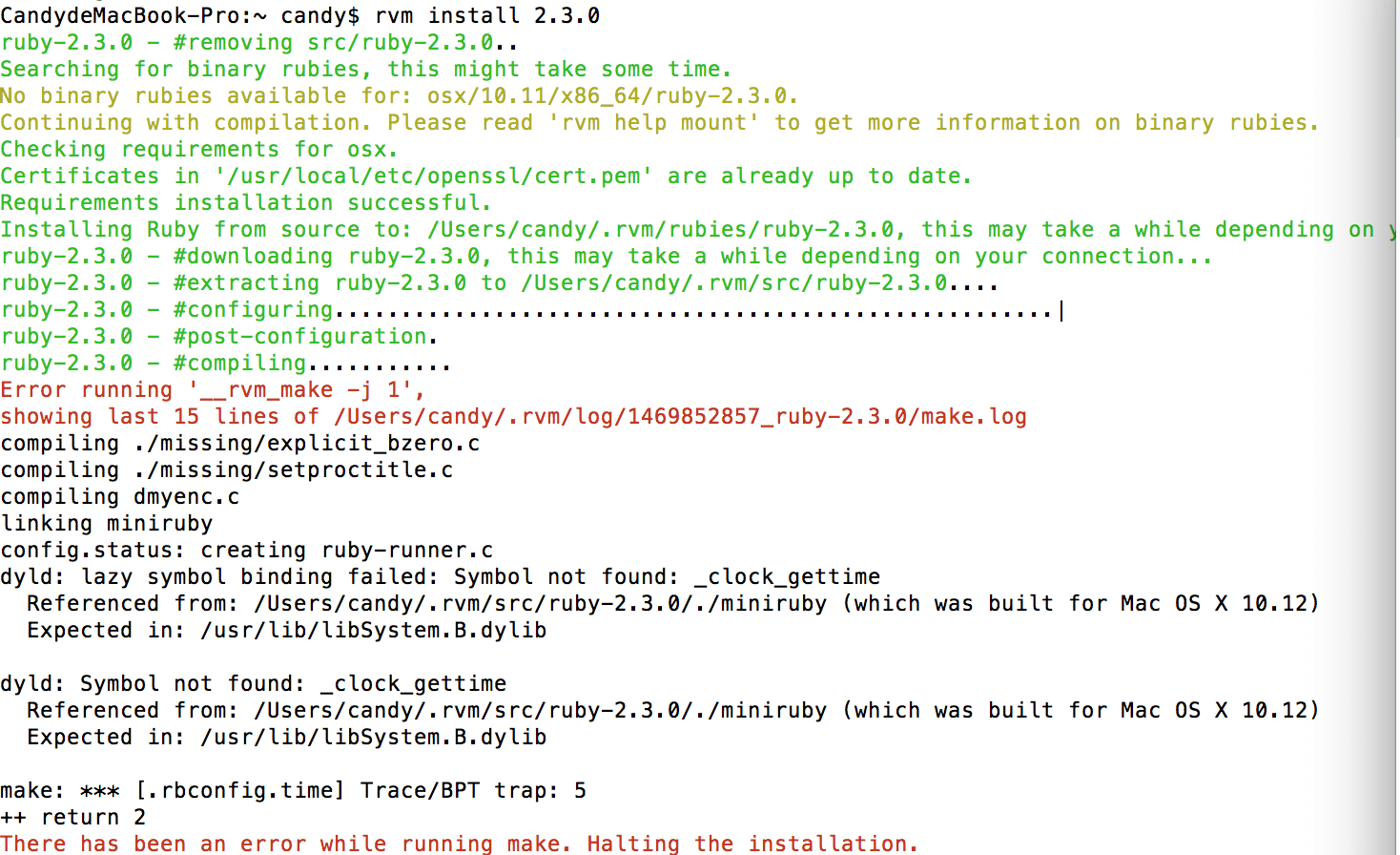 ios dyld lazy symbol binding failed Symbol not found _clock