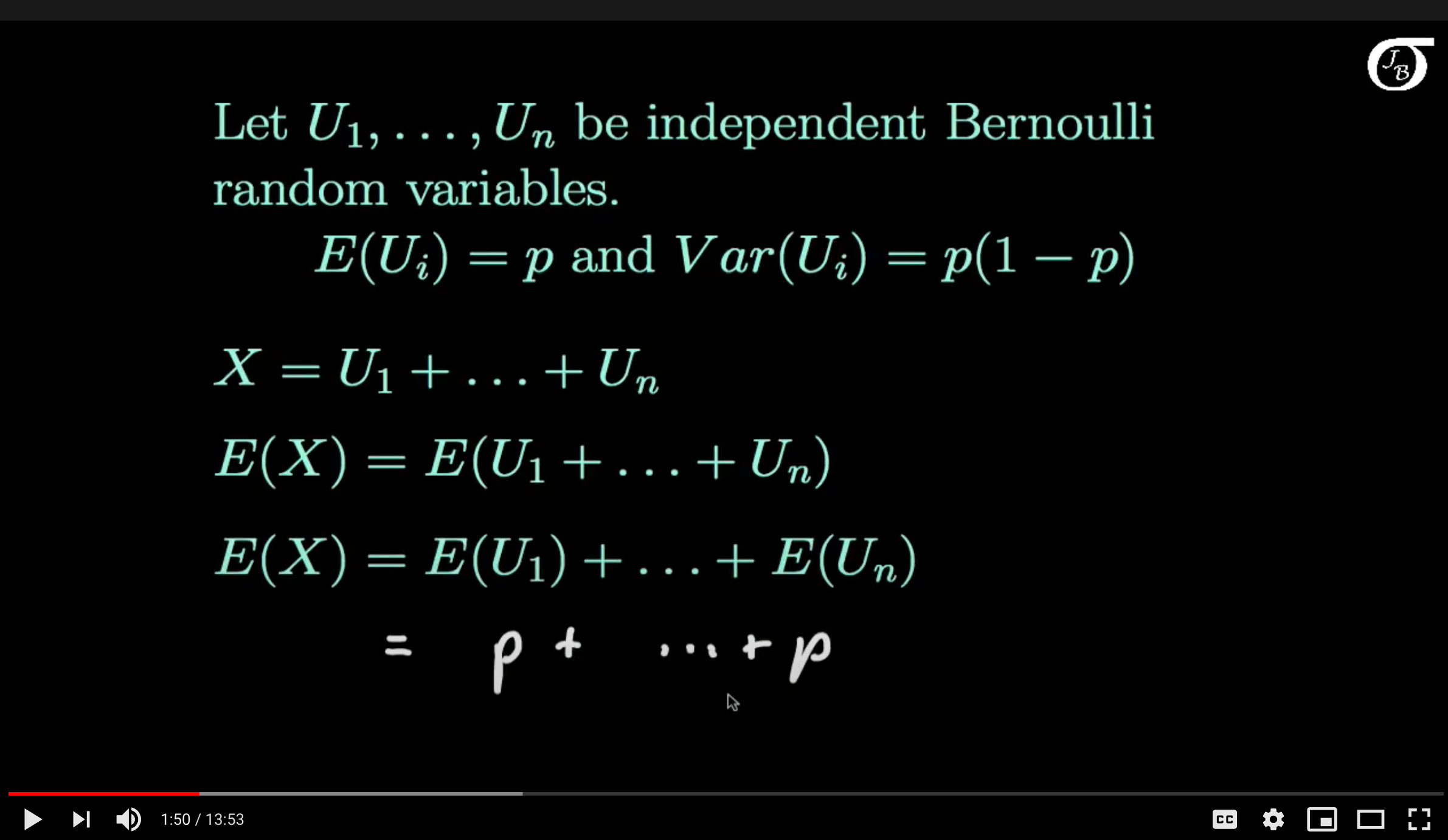 probability theory Using the variance and expectation of the