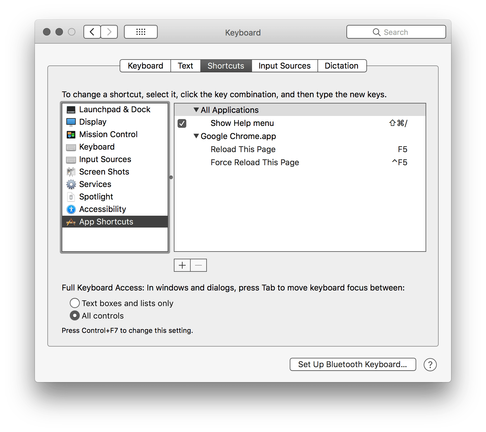 Change keyboard shortcut for hard refresh in Google Chrome for macOS
