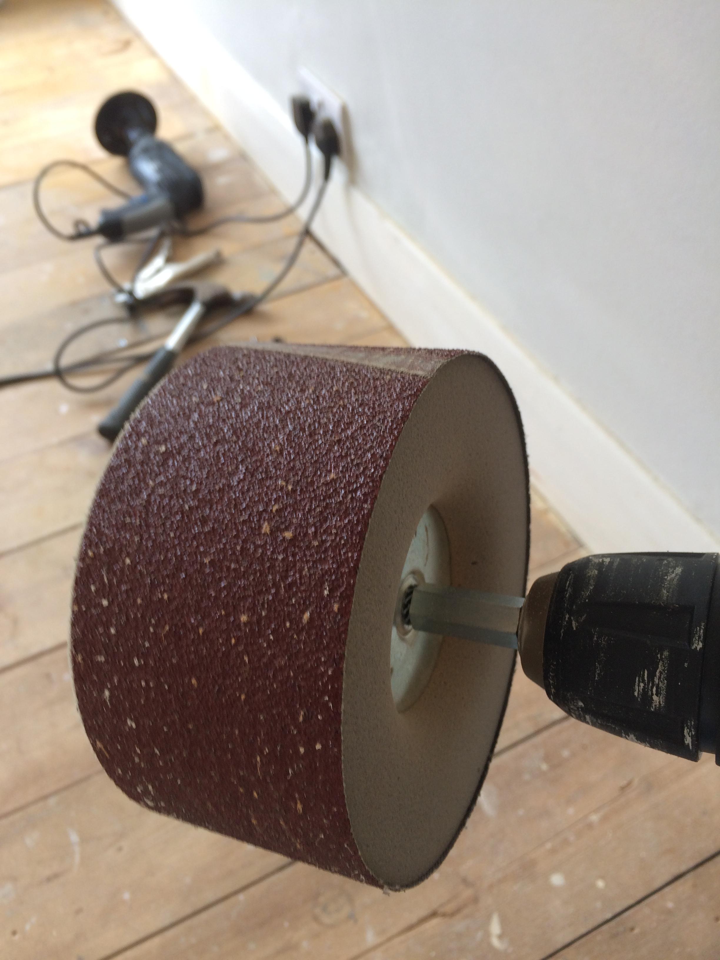 Drum sander attachment for drill keeps coming loose Home Improvement