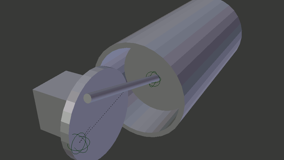 physics Rigid bodies collision of a piston inside a