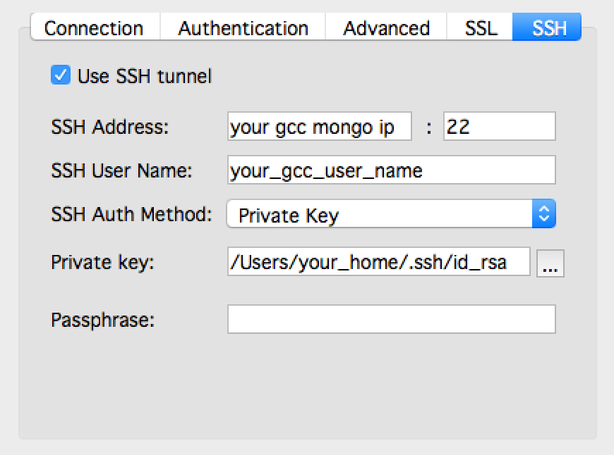 Could not connect MongoDB of Google Cloud from local robomongo Stack