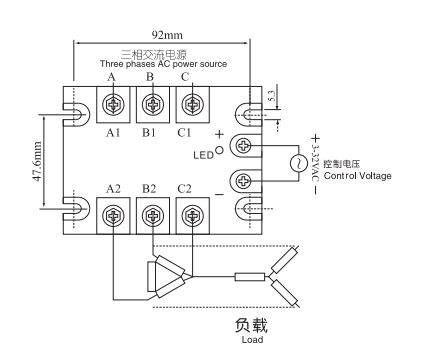 solid state relay - 3 pole SSR with Neutral connection - Electrical