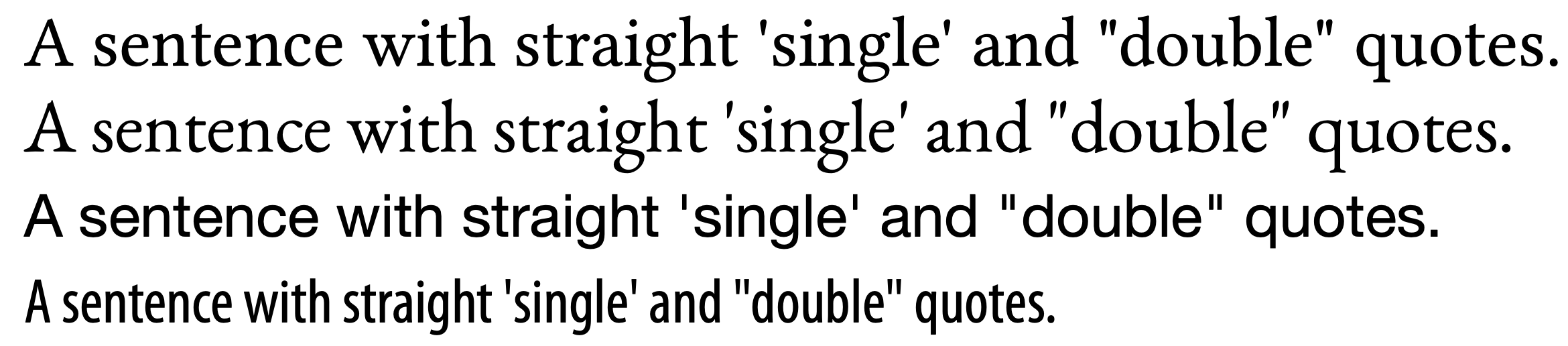 How to get straight quotation marks?