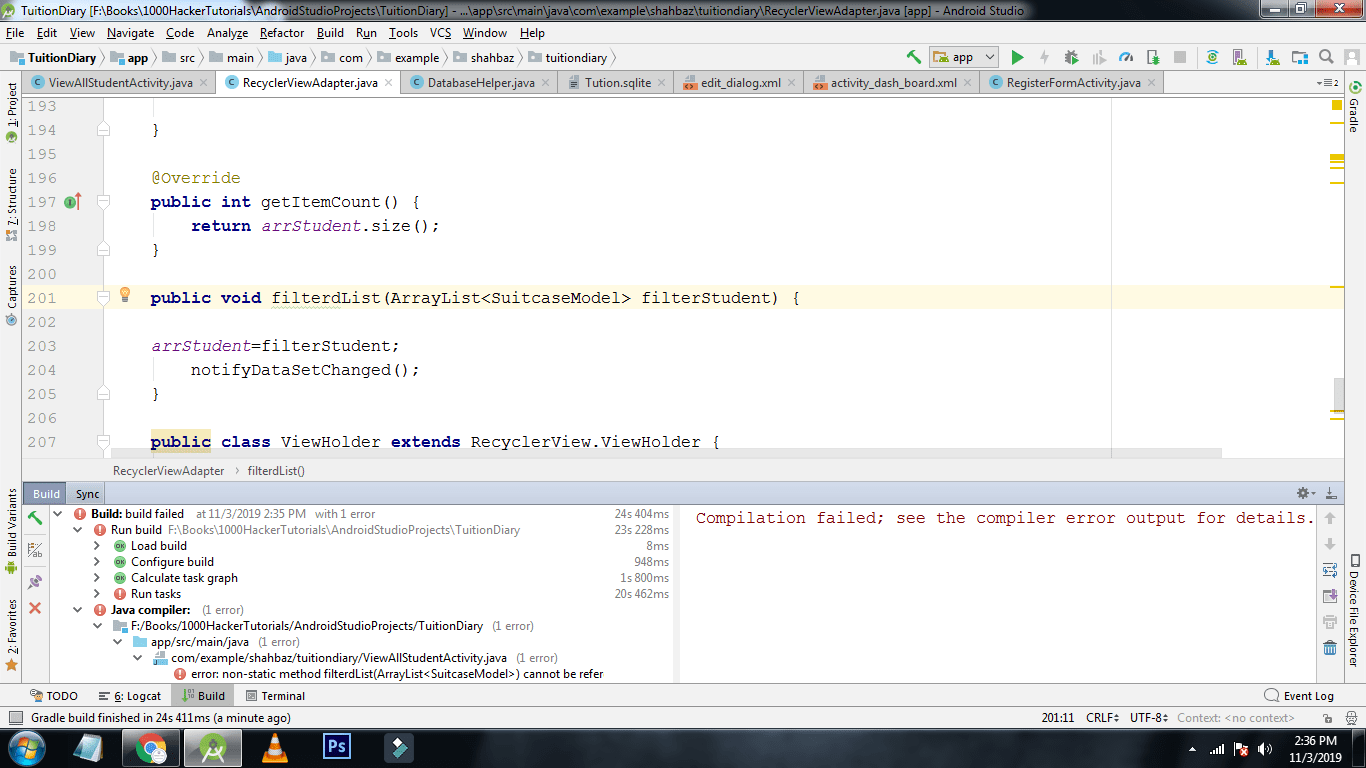 Non Static Method Cannot Be Referenced From A Static Context / java
