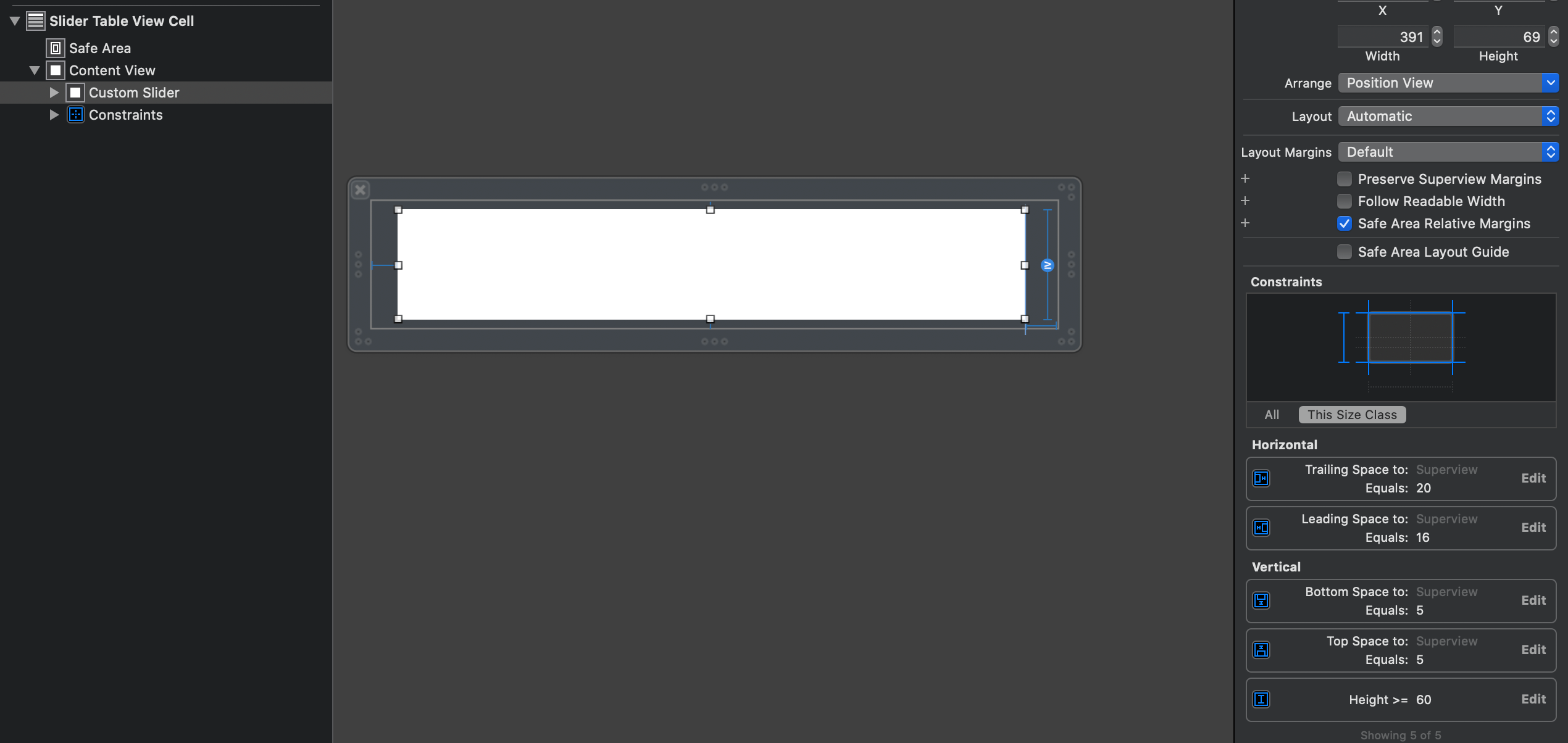 ios UITableViewCell desn't update it's heigh to fit custom UIControl