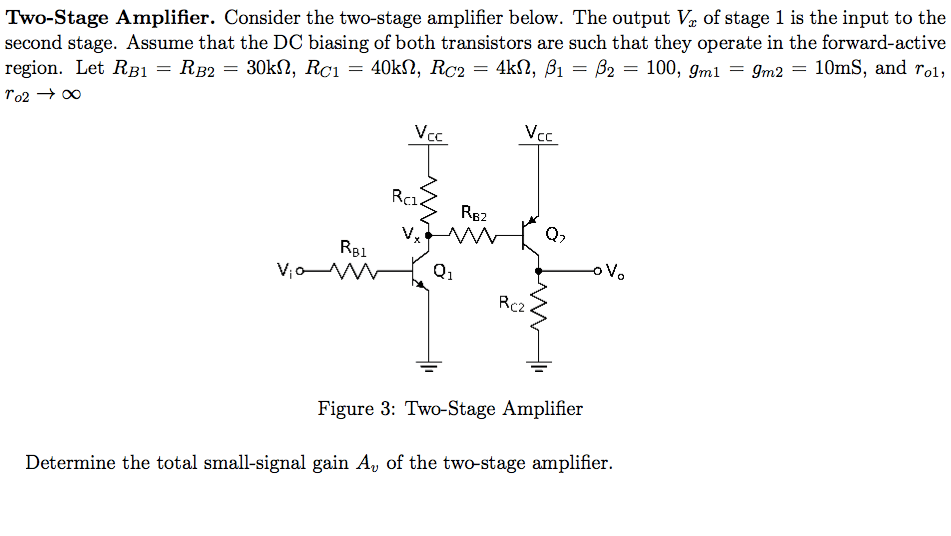 Electrical Solving for the Voltage Gain in Cascaded TwoStage