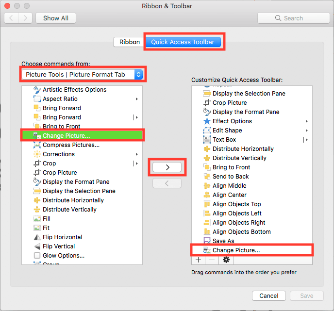 Why is the "Change Picture" button missing / disabled in Word 2013