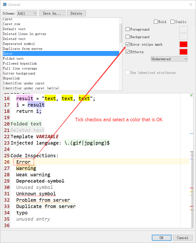 java How to enable the functioanality of Intellij to show errors in