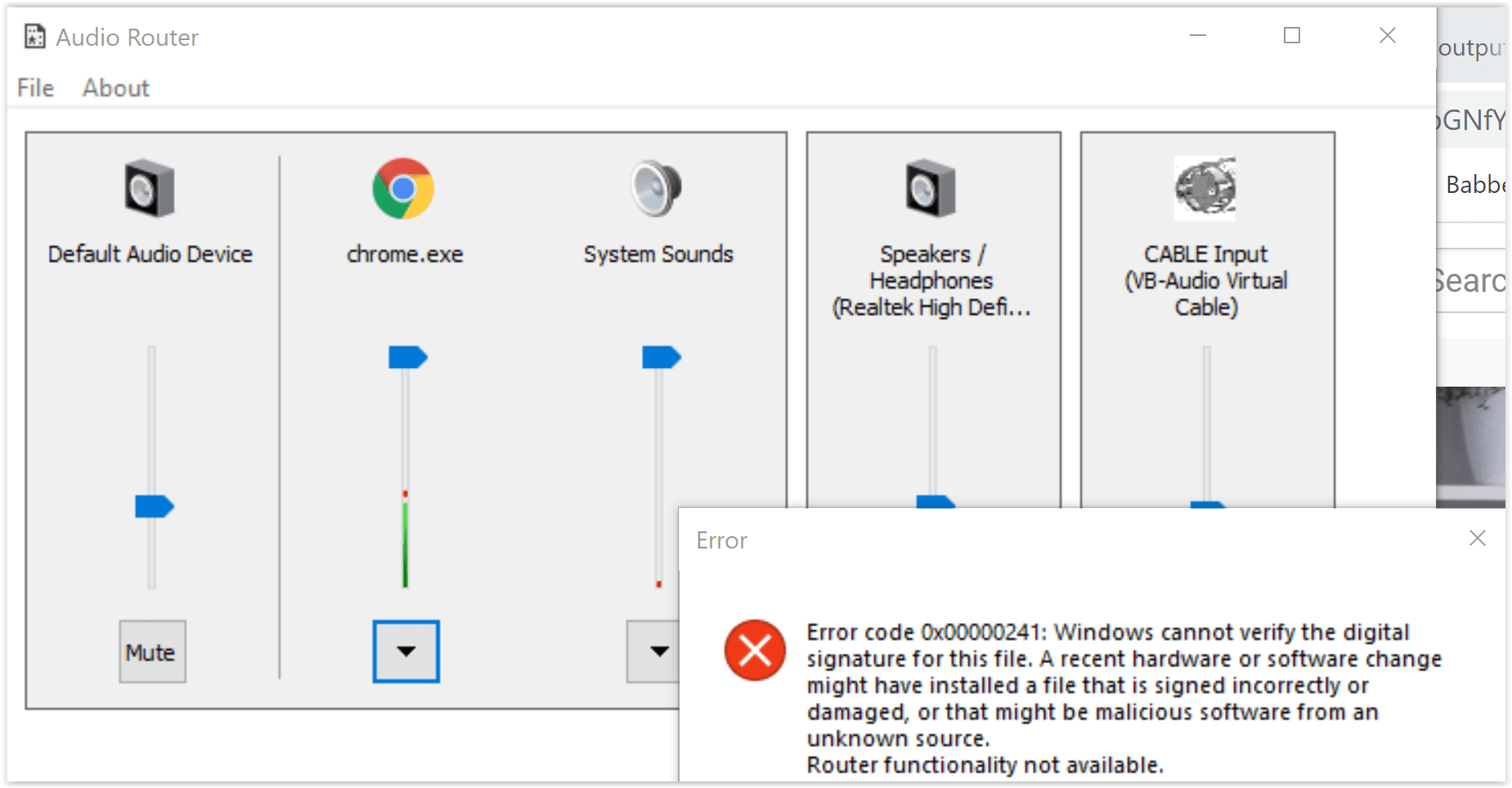 Audio router router functionality not available - inlopa