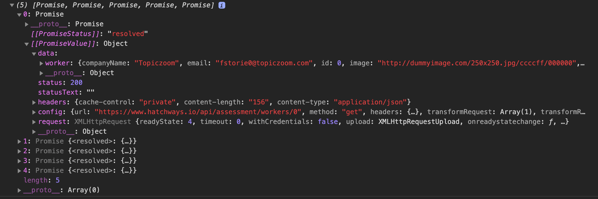 javascript How to access the values inside resolved promises? Stack Overflow