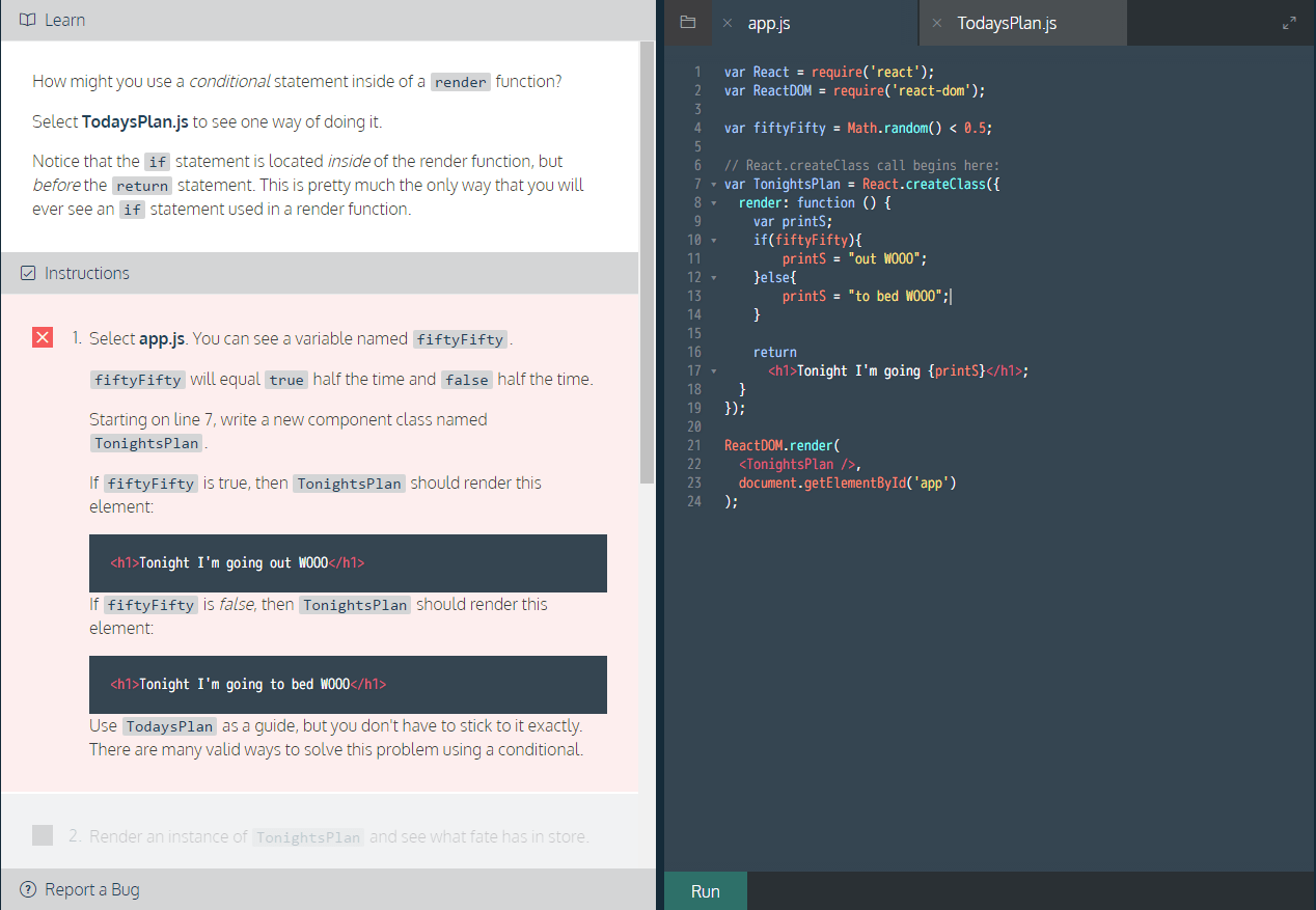 javascript Codecademy React.js dúvida Stack Overflow em Português
