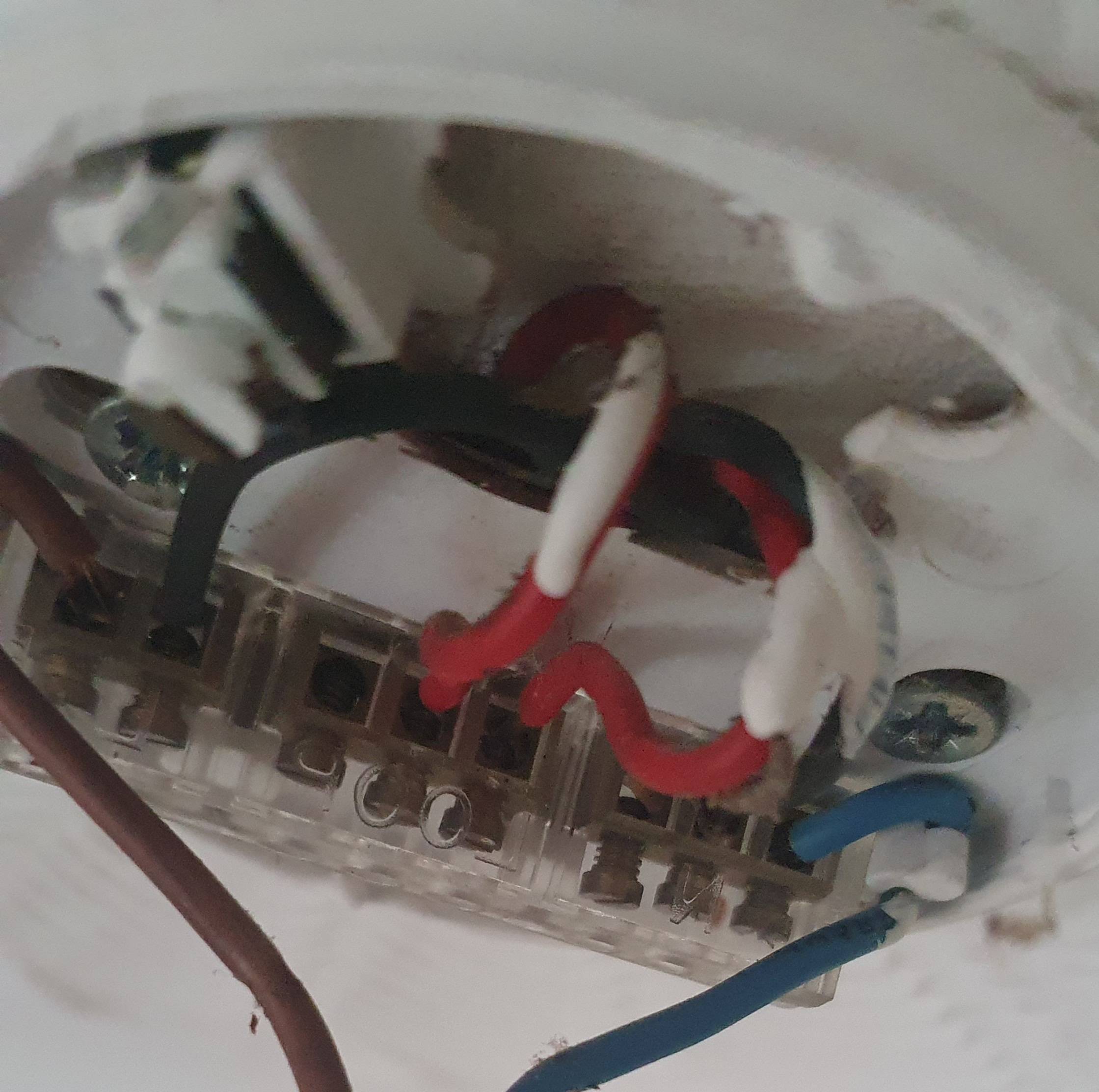 Changing light fitting with red/black uk wiring Home Improvement