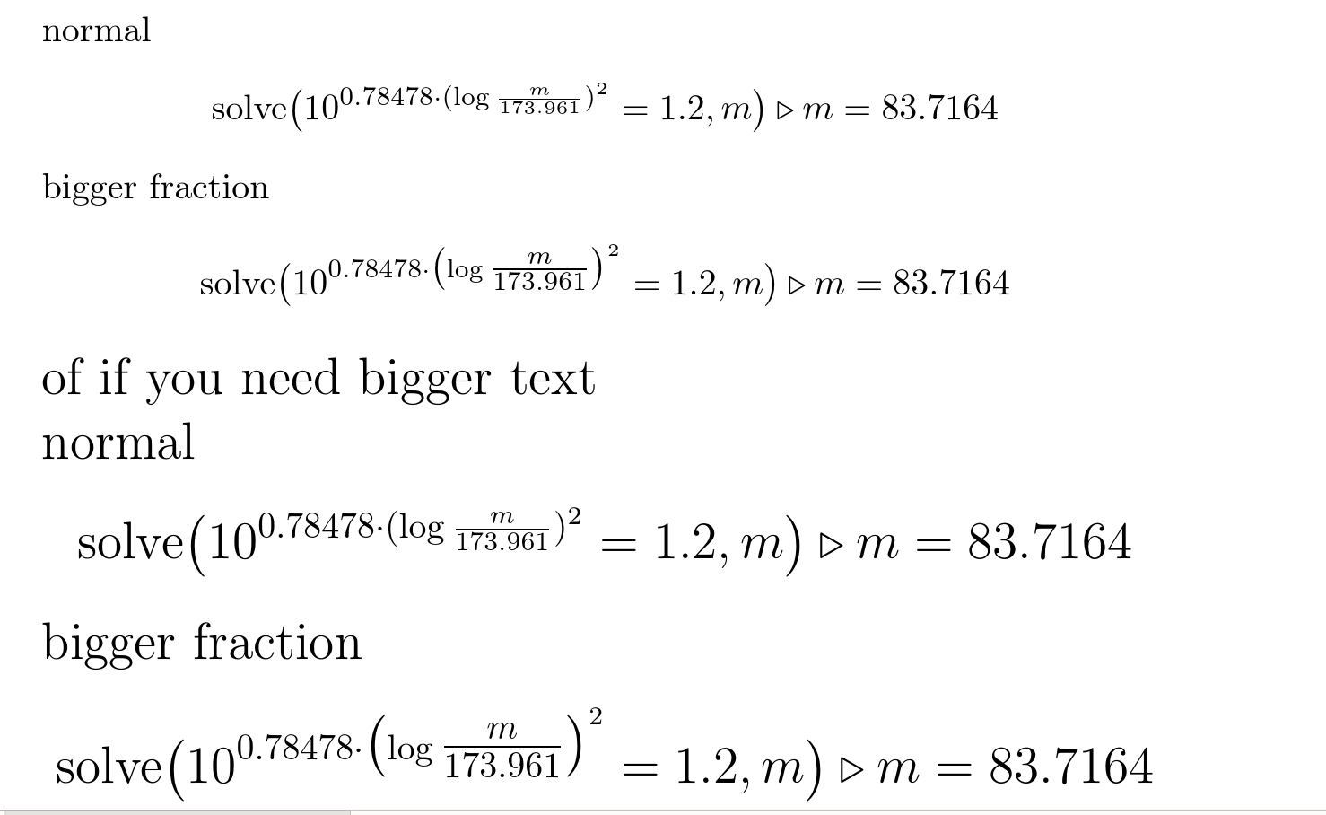 Enlarge the exponent in math mode TeX LaTeX Stack Exchange