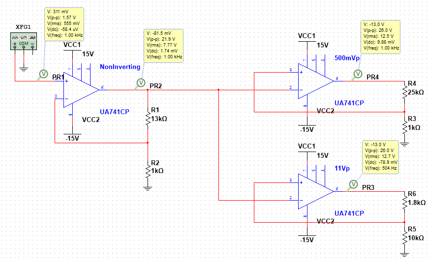 operational amplifier Op Amp Output Voltage with Hysteresis