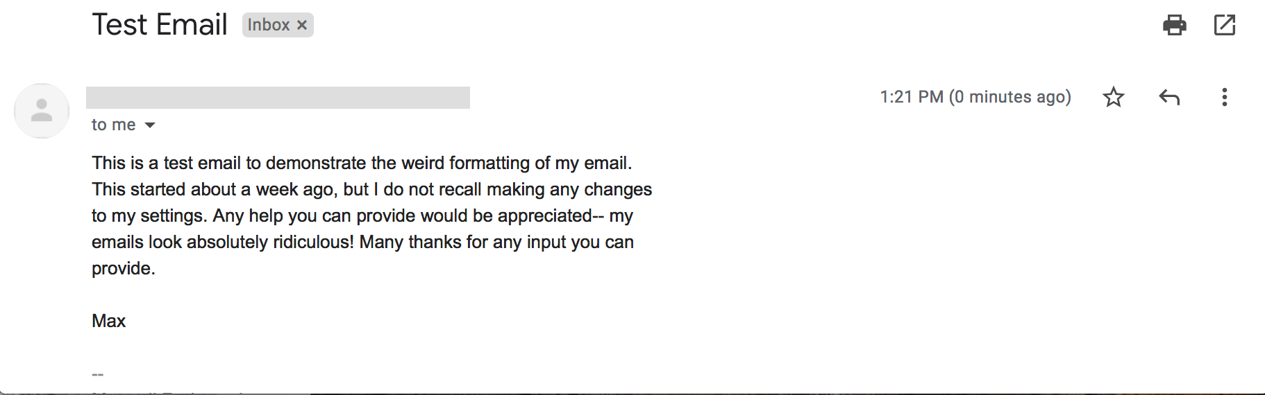 Gmail Email format broken when sending emails in Gmail iTecTec
