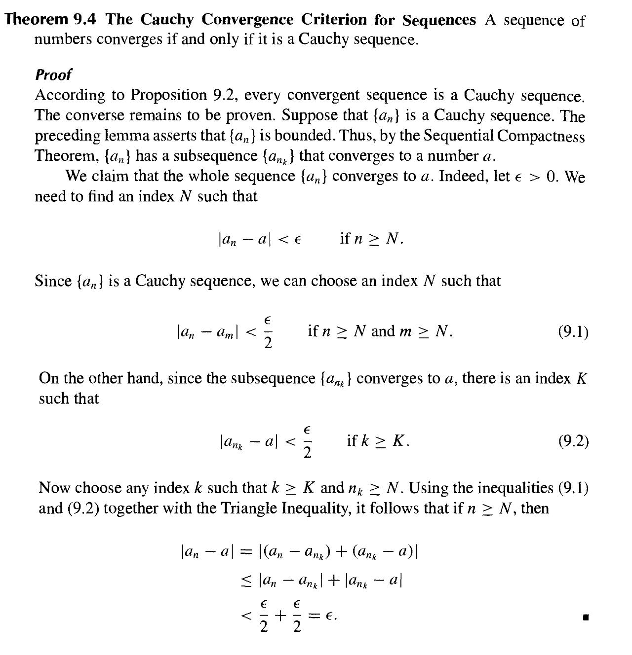 real analysis Understanding the Cauchy Convergence proof
