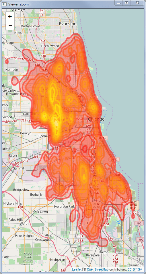 R How to build heatmap with the leaflet package Geographic