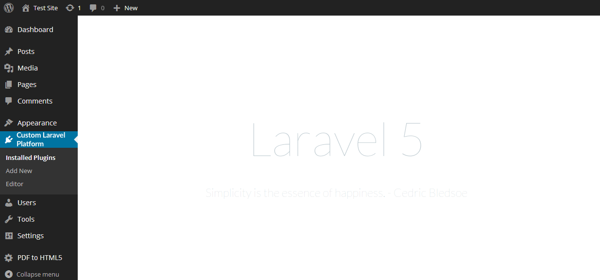 php Integrating Laravel Application into Wordpress inside Plugin